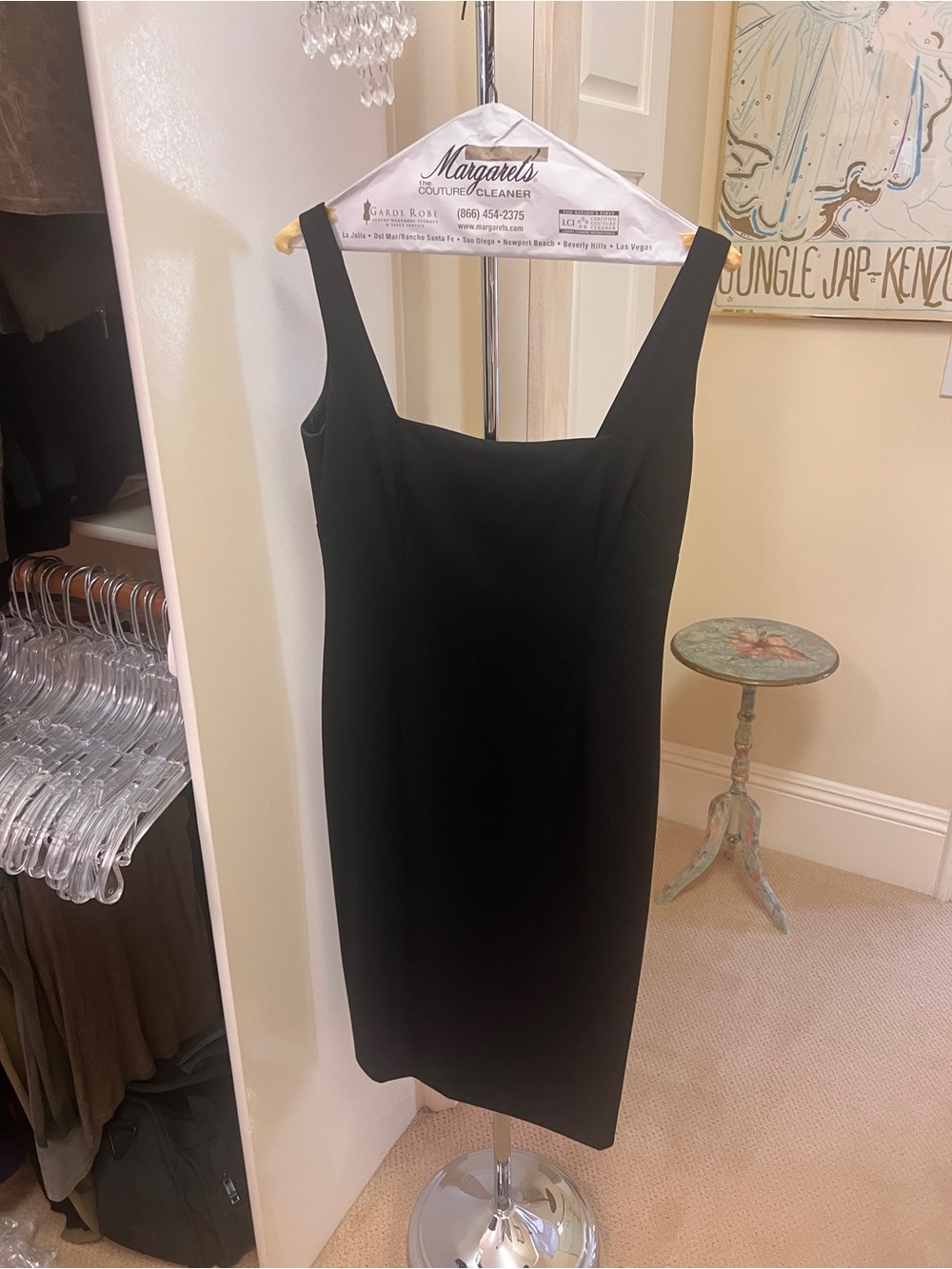 Ralph Lauren Black Sleeveless Midi Sheath Dress